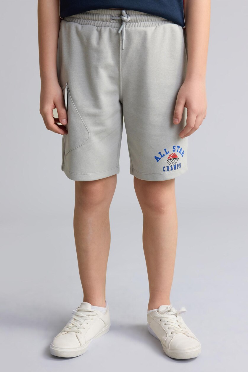 Young Boys - Teen Boys Light Grey Boy Regular Fit Sports Shorts