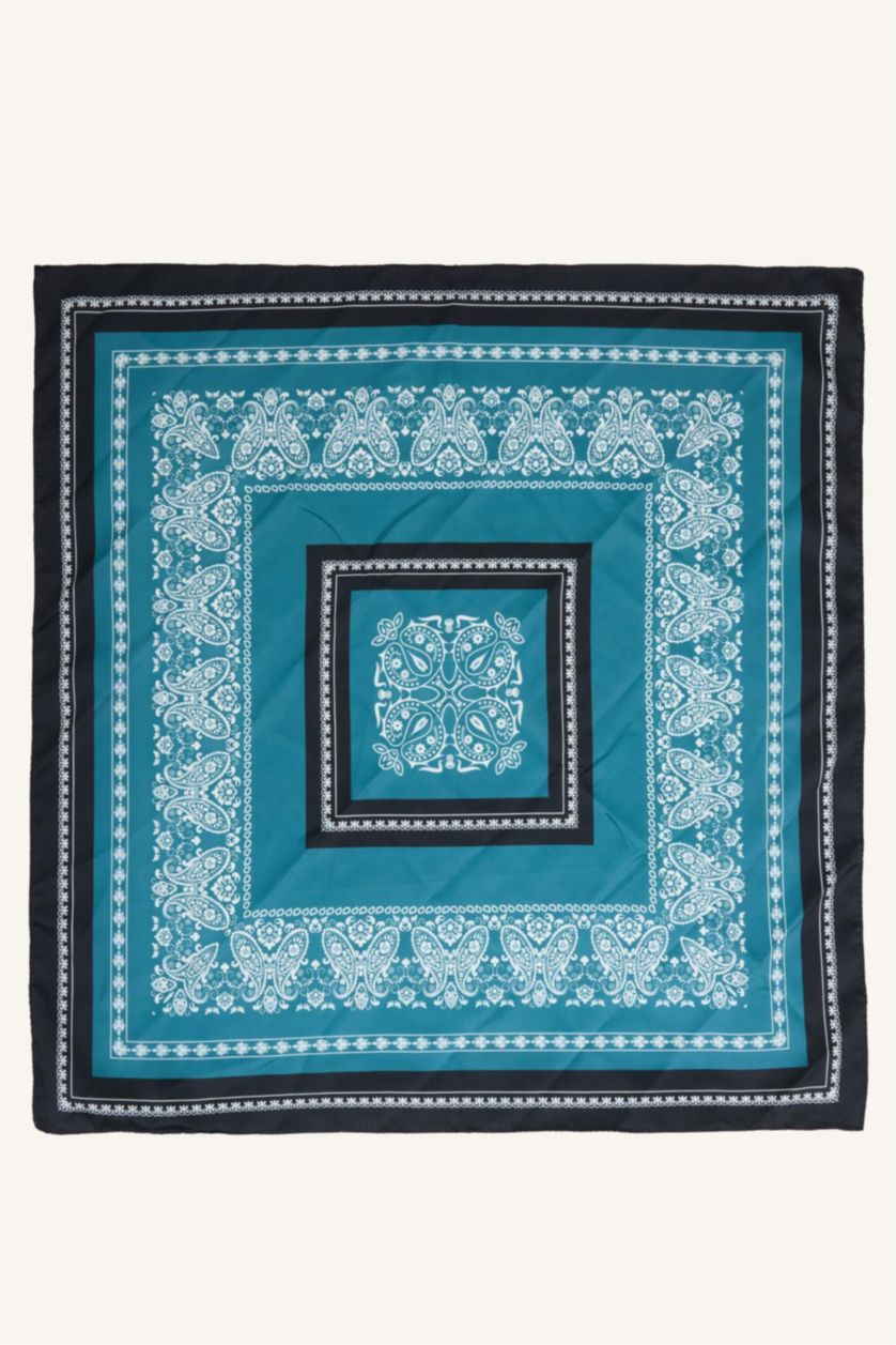 MAN Dark Green سكارف رجالي منقوش