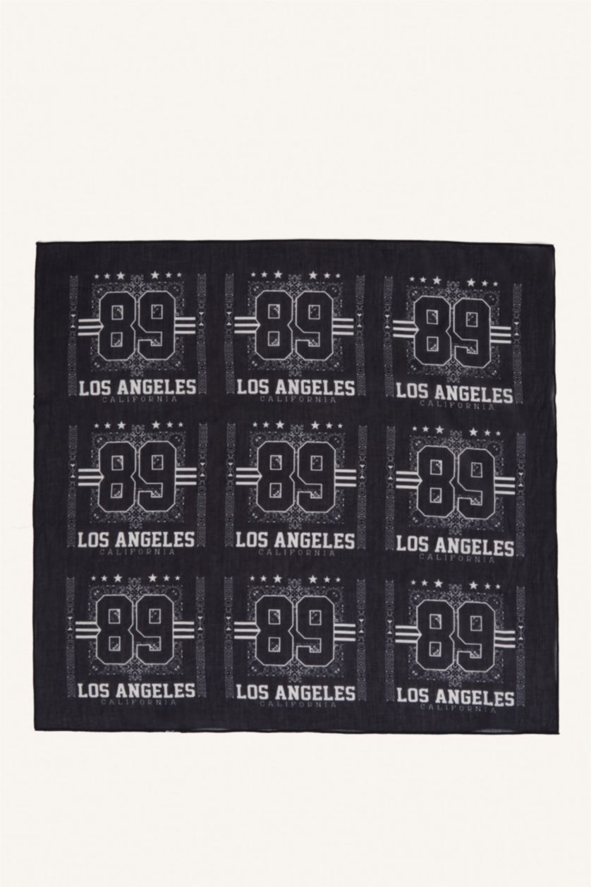 Man Anthracite Man Printed Shawl