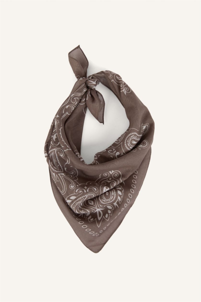 Man Light Brown Man Printed Shawl