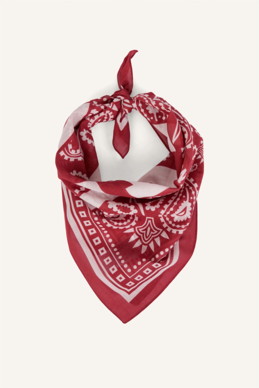 Man Red Man Printed Shawl