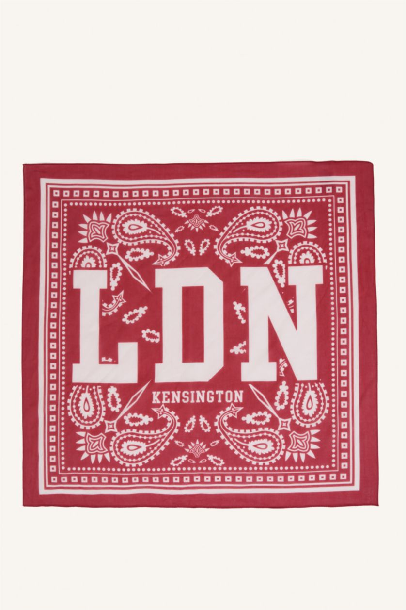 Man Red Man Printed Shawl