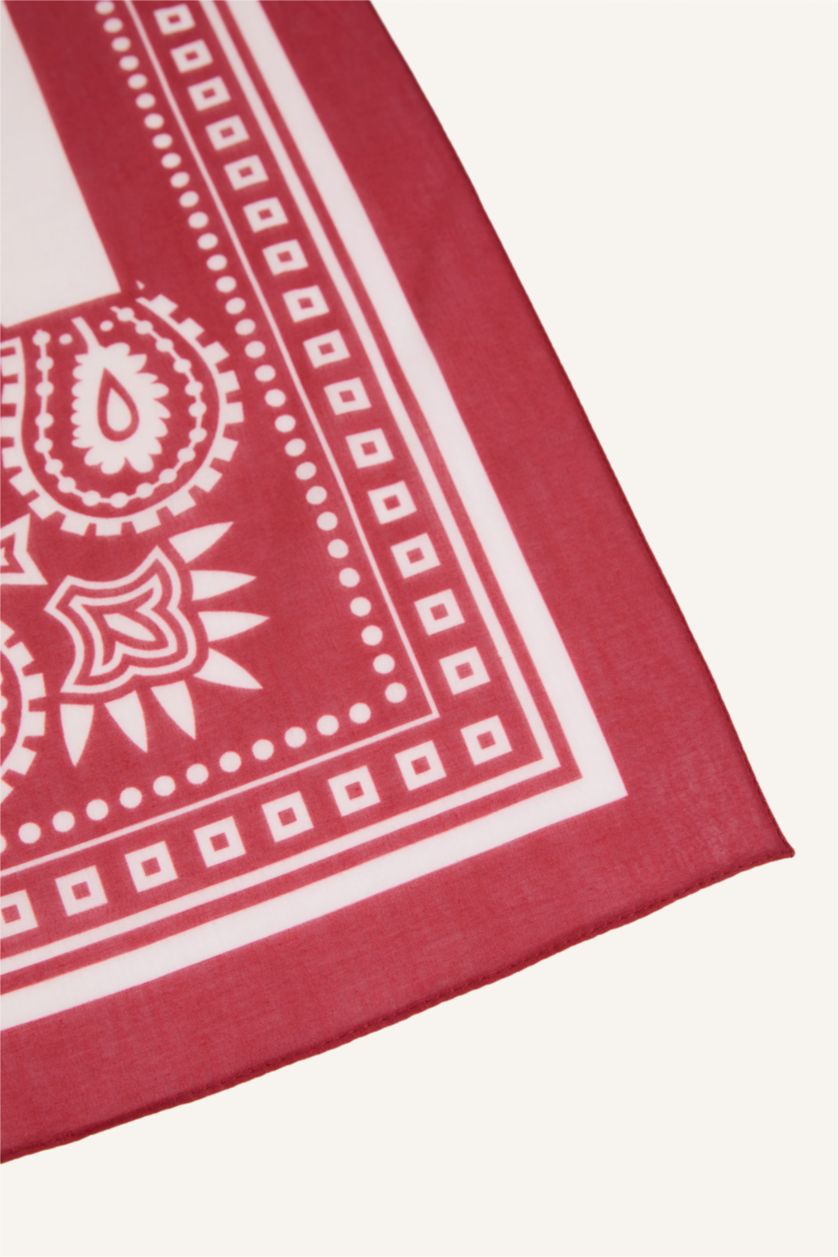 Man Red Man Printed Shawl