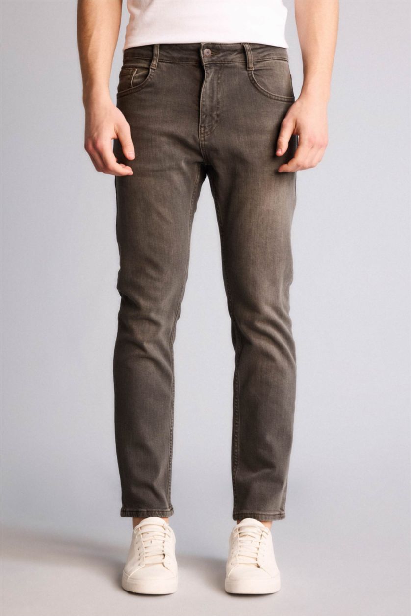 Erkek Antrasit Sergio Fıt Boru Paça Pantolon