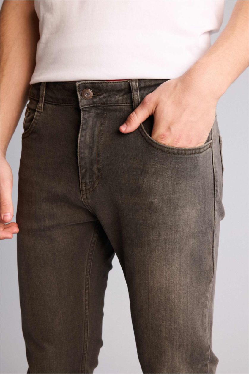 Erkek Antrasit Sergio Fıt Boru Paça Pantolon