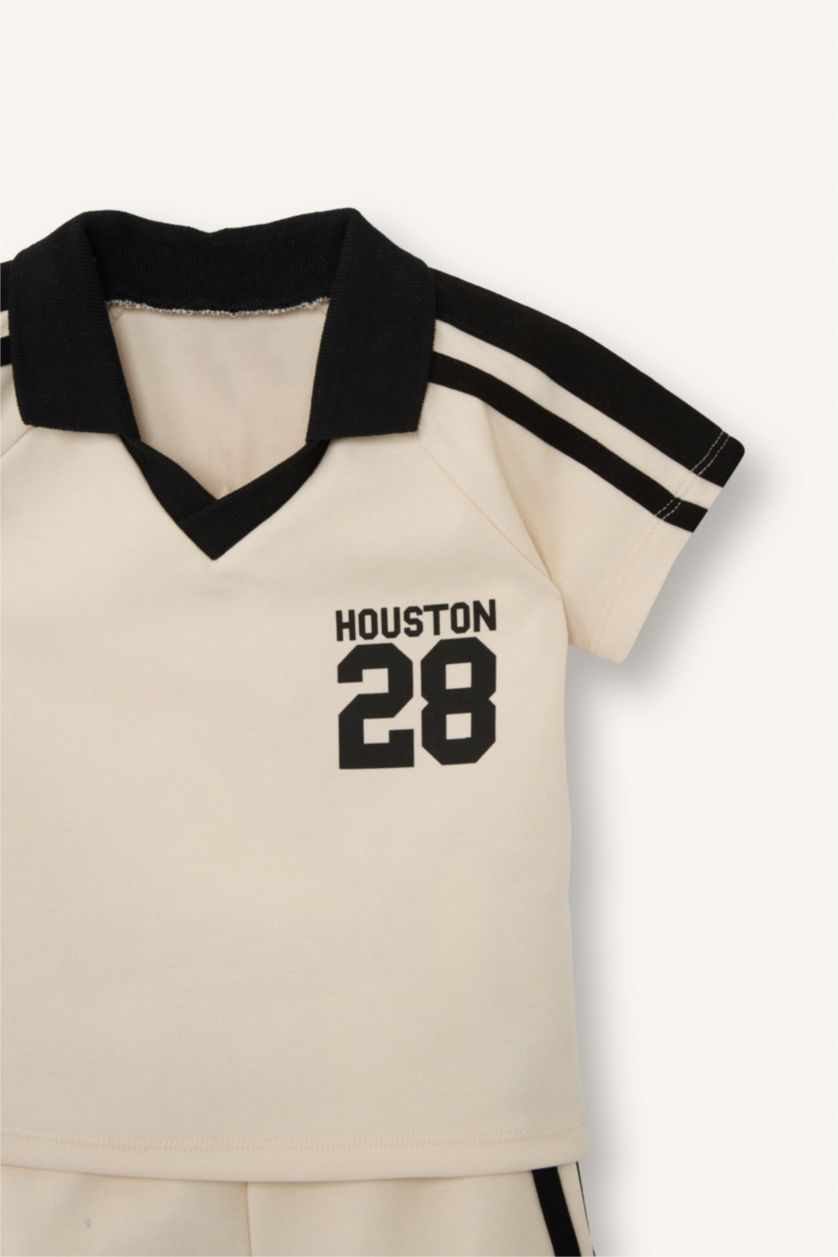 Baby Boys Light Stone Baby Boy Slogan Print 2 Piece Set