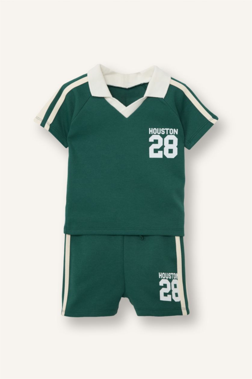 Baby Boy Green Baby Boy Slogan Print 2 Piece Set