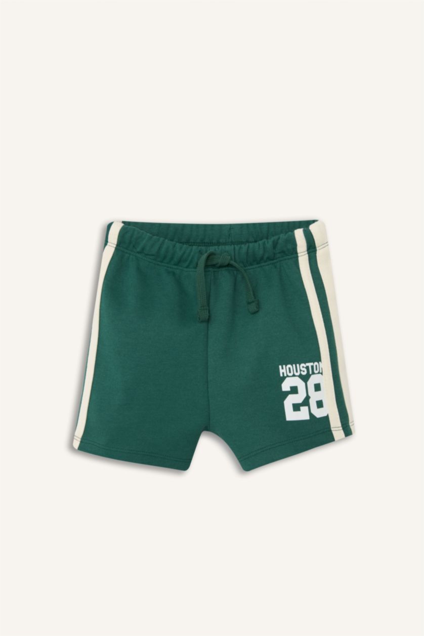 Erkek Bebek Yeşil Relaxed Fit Slogan Baskılı Takım Erkek Bebek