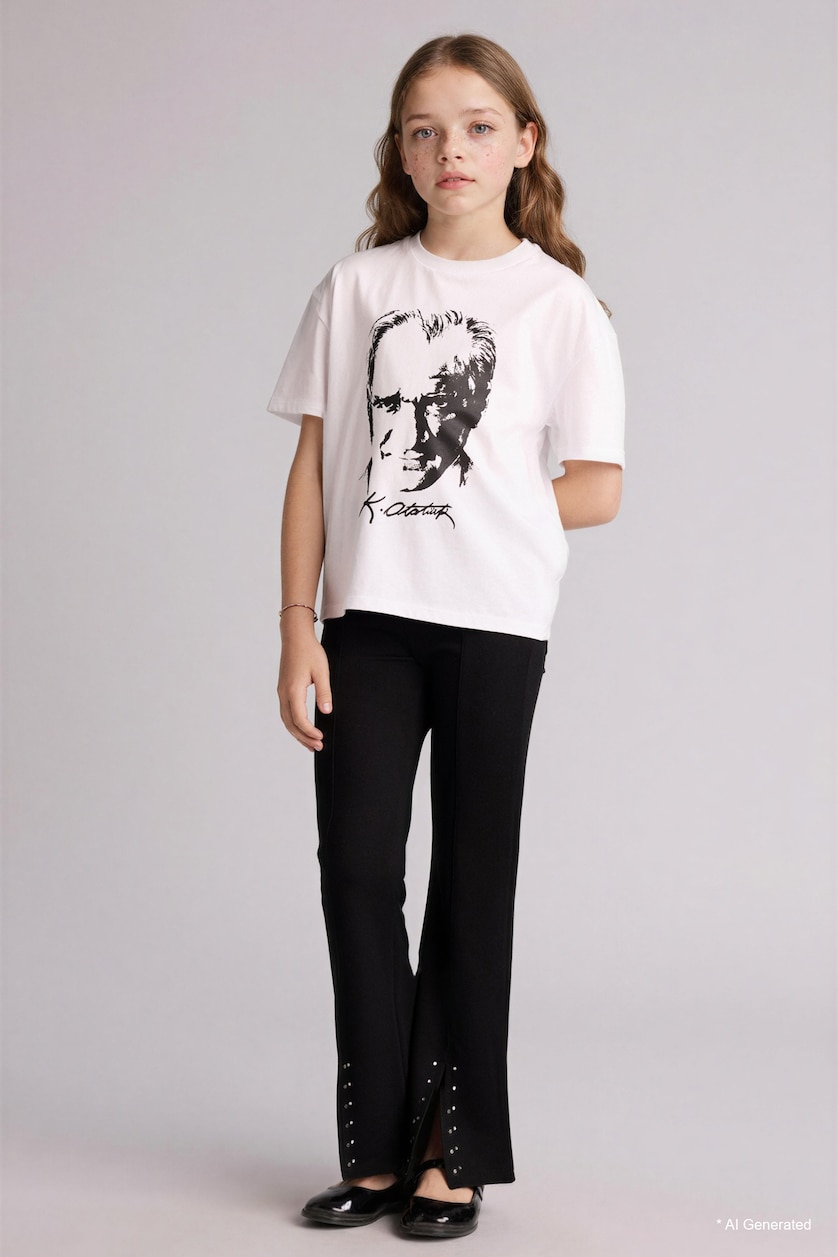 Girls & Teens Black Girl Flare Standart Leggings