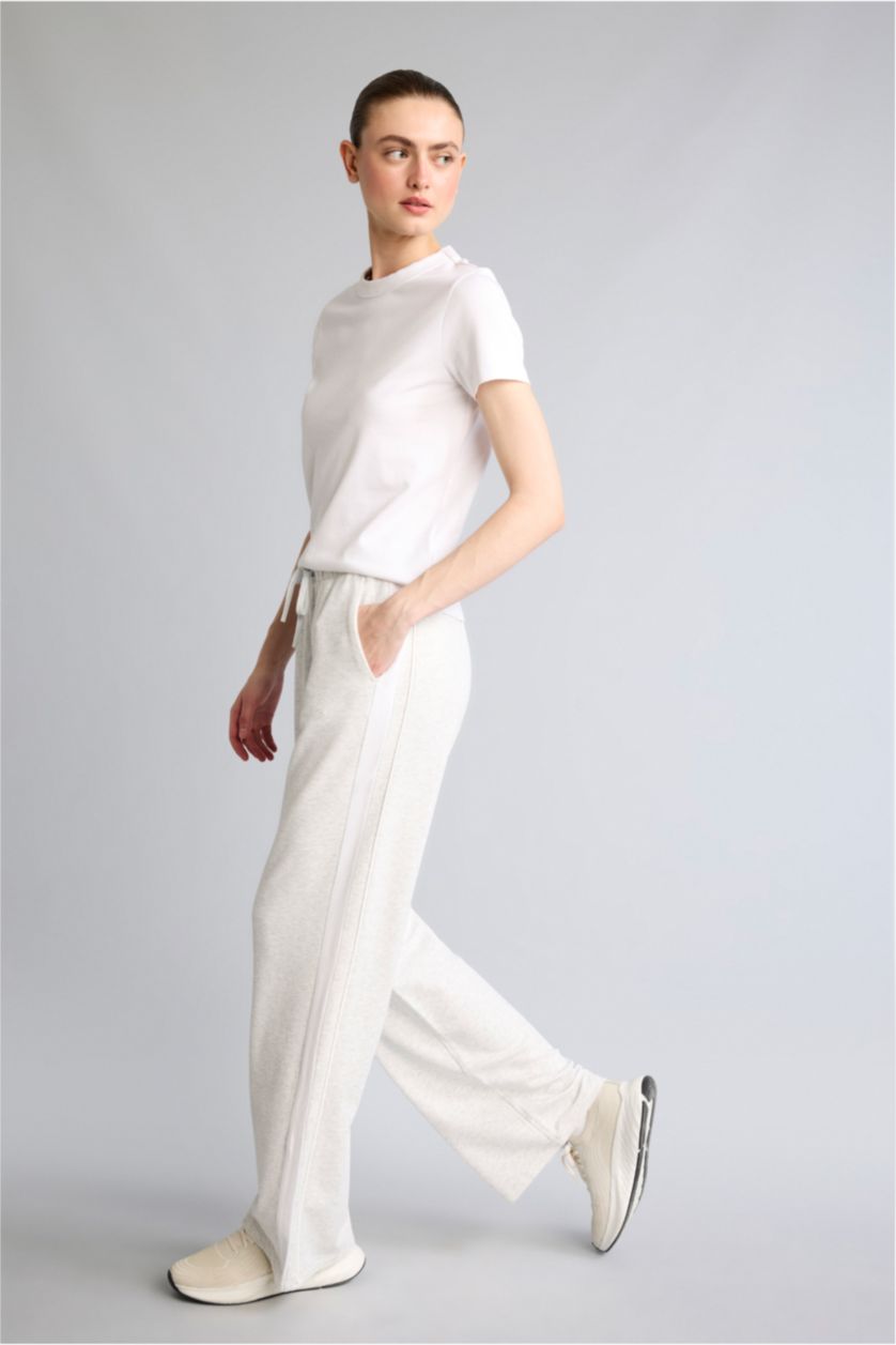 نساء ميلانج رمادي Straight Fit Trousers