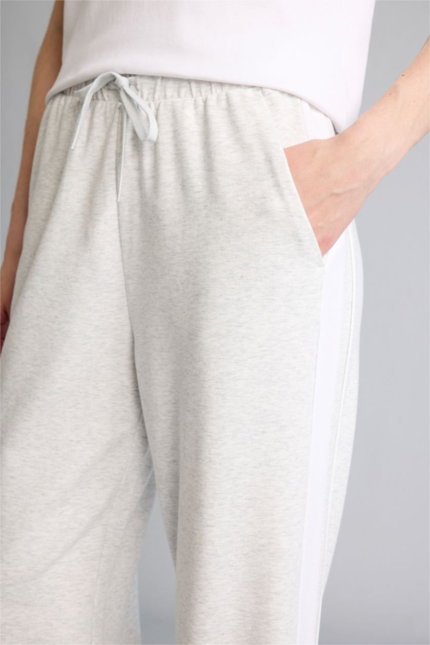 نساء ميلانج رمادي Straight Fit Trousers