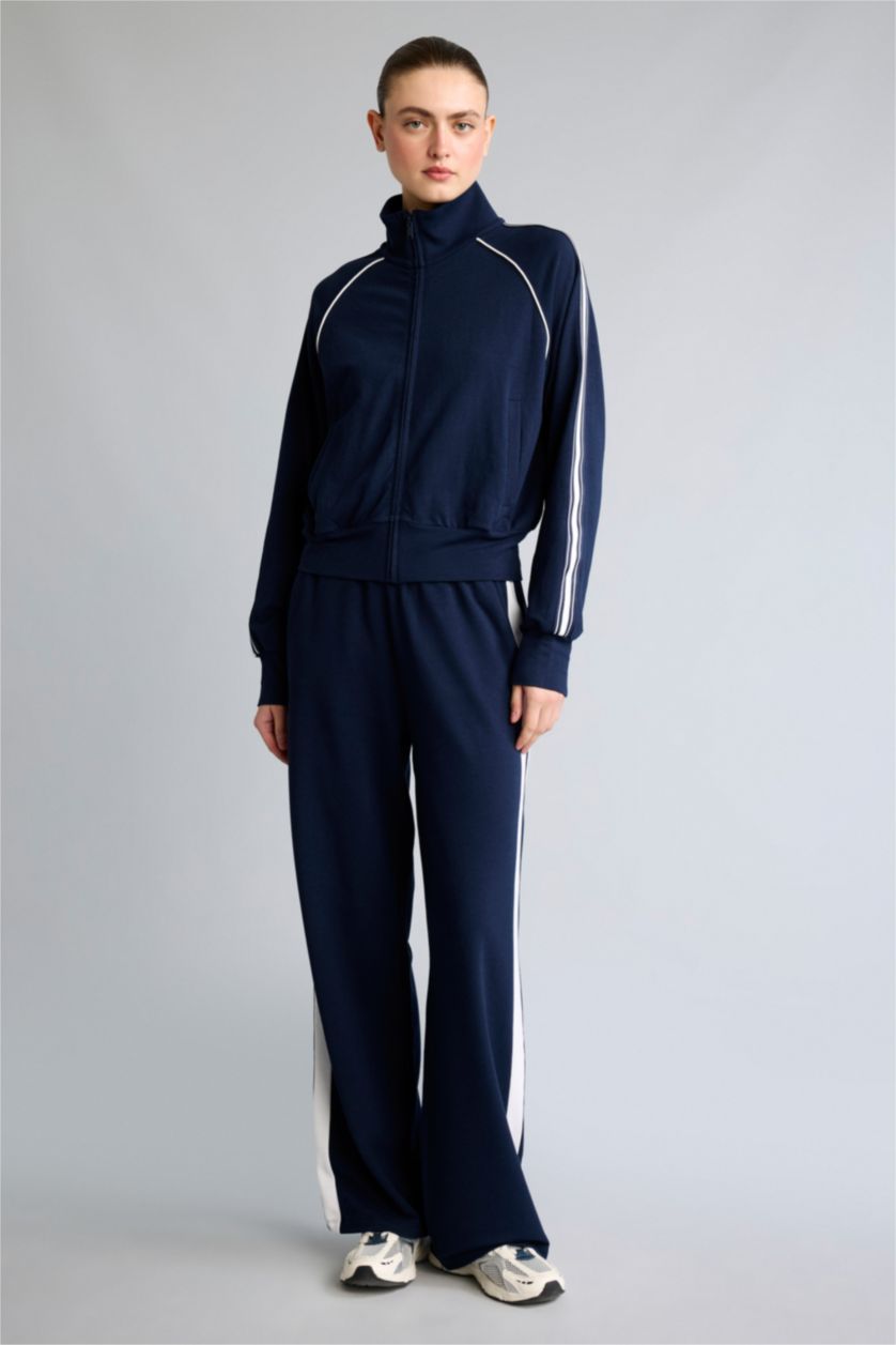 Kadın Lacivert Straight Fit Modal Eşofman Altı