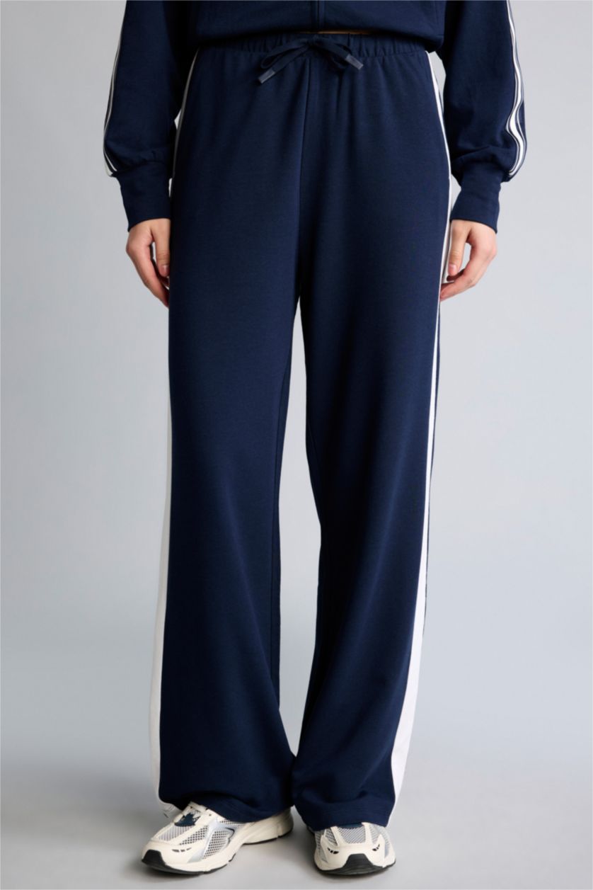 Kadın Lacivert Straight Fit Modal Eşofman Altı