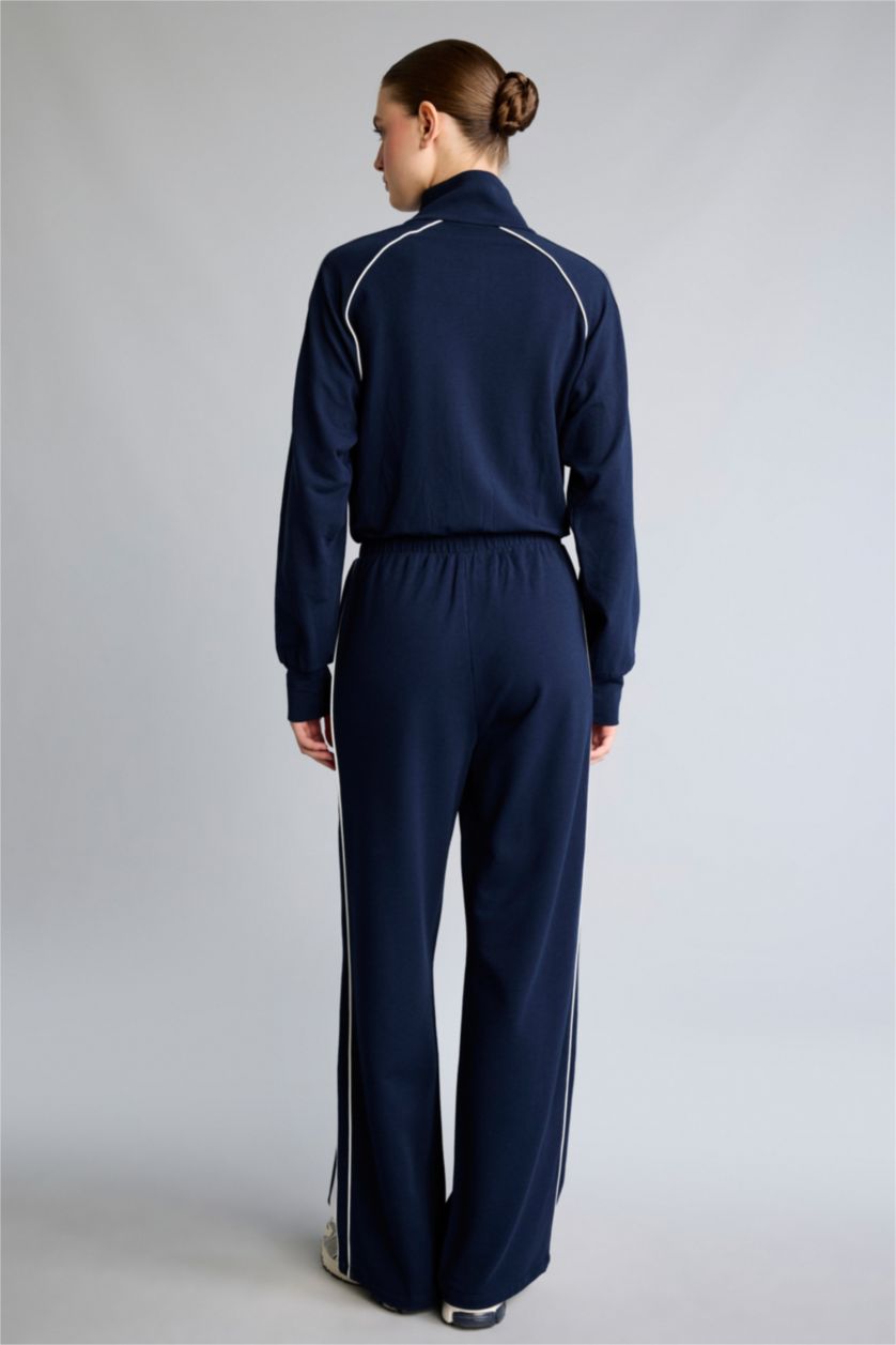 Kadın Lacivert Straight Fit Modal Eşofman Altı