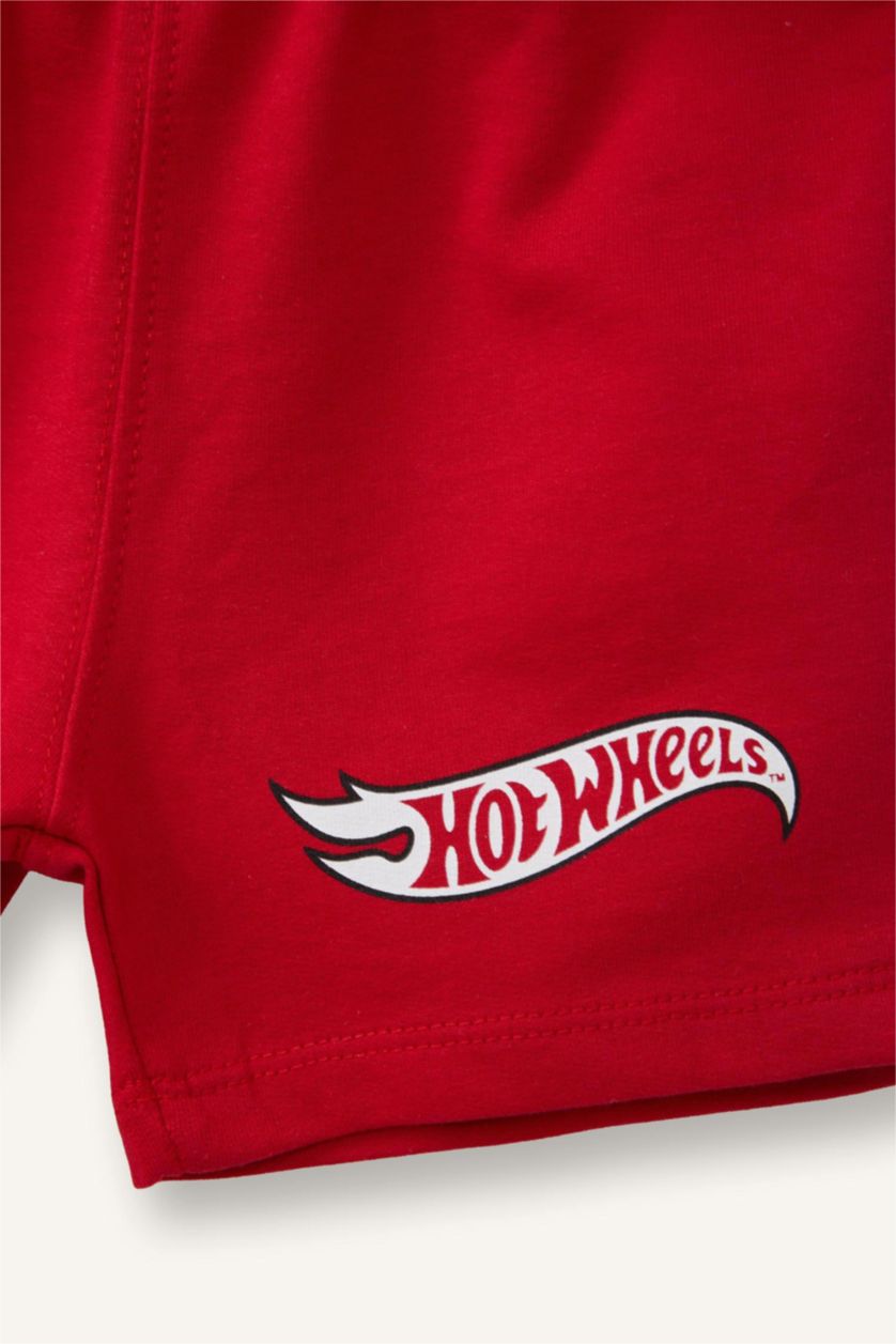 Baby Boys Red 2 piece Regular Fit Hot Wheels Licensed Set