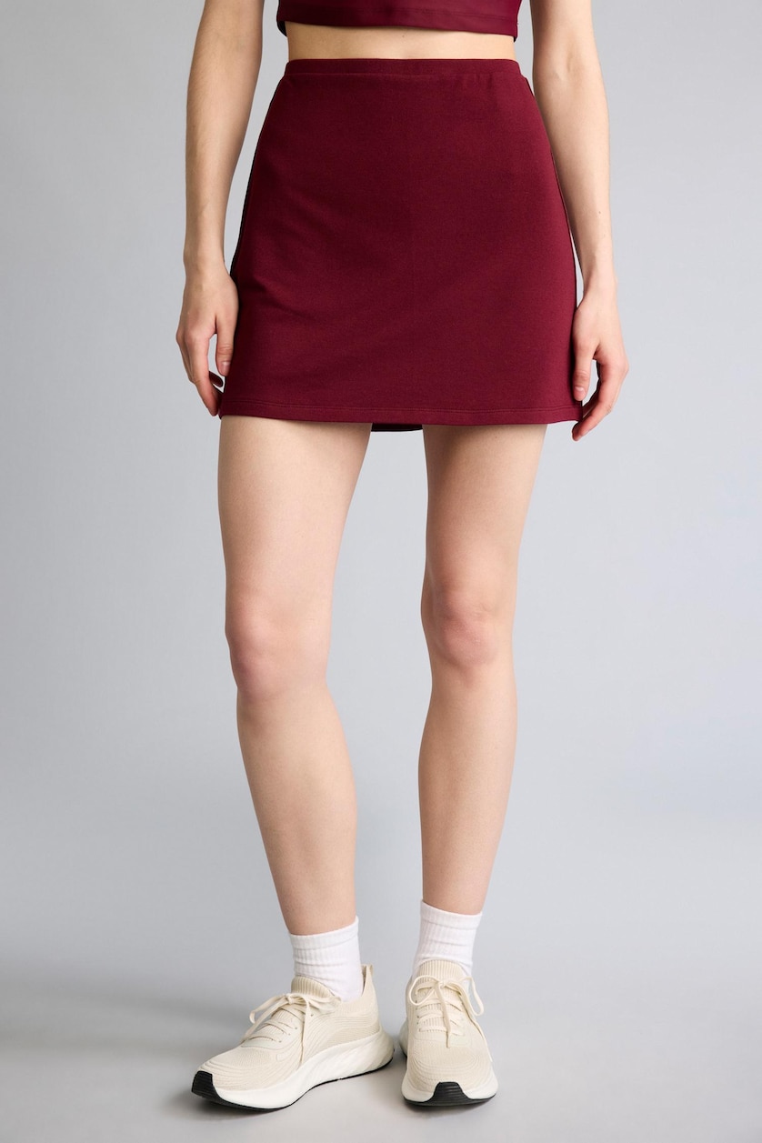 نساء خمري Cotton Standard Fit Modal Mini Skirt