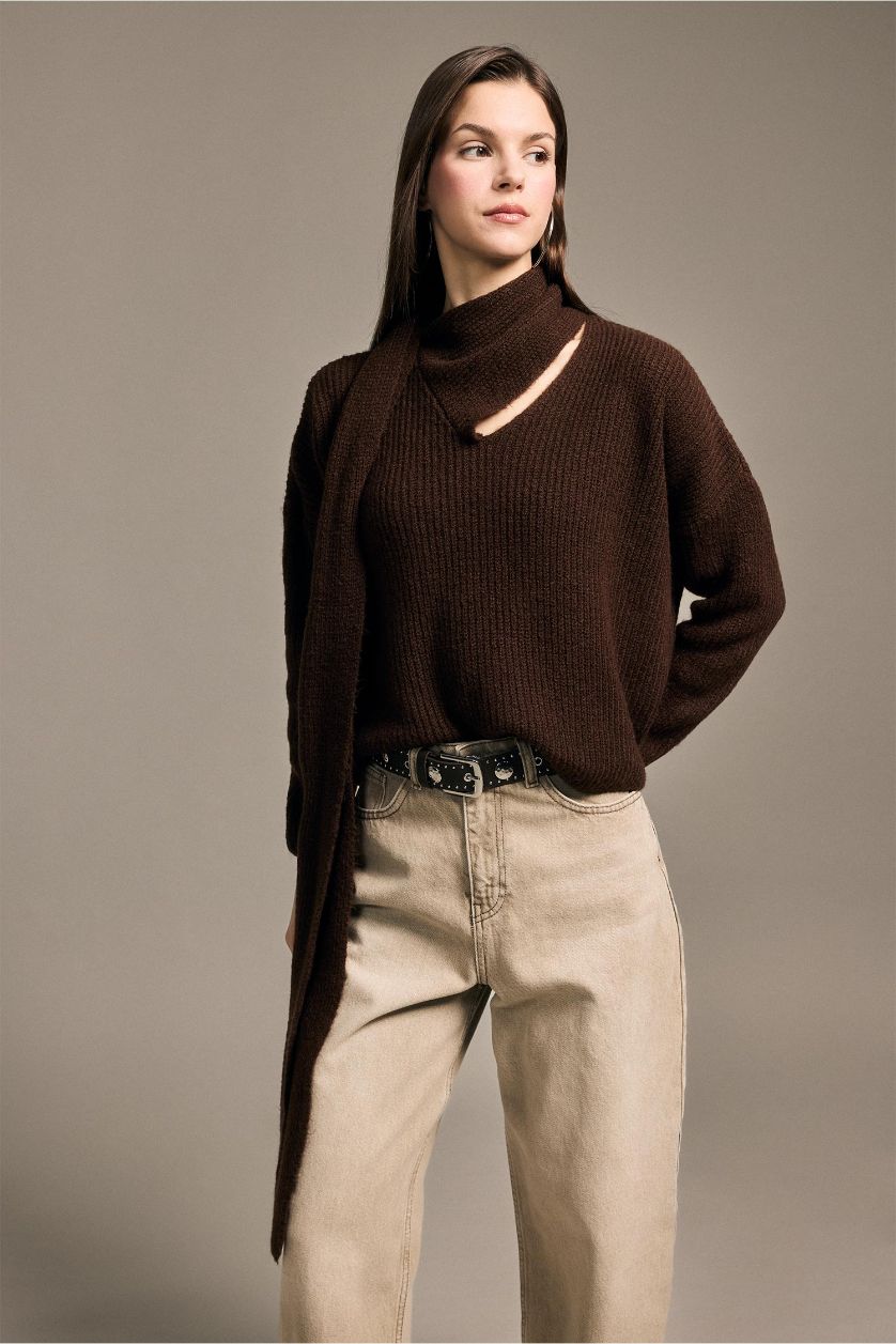 Woman Khaki Pullover