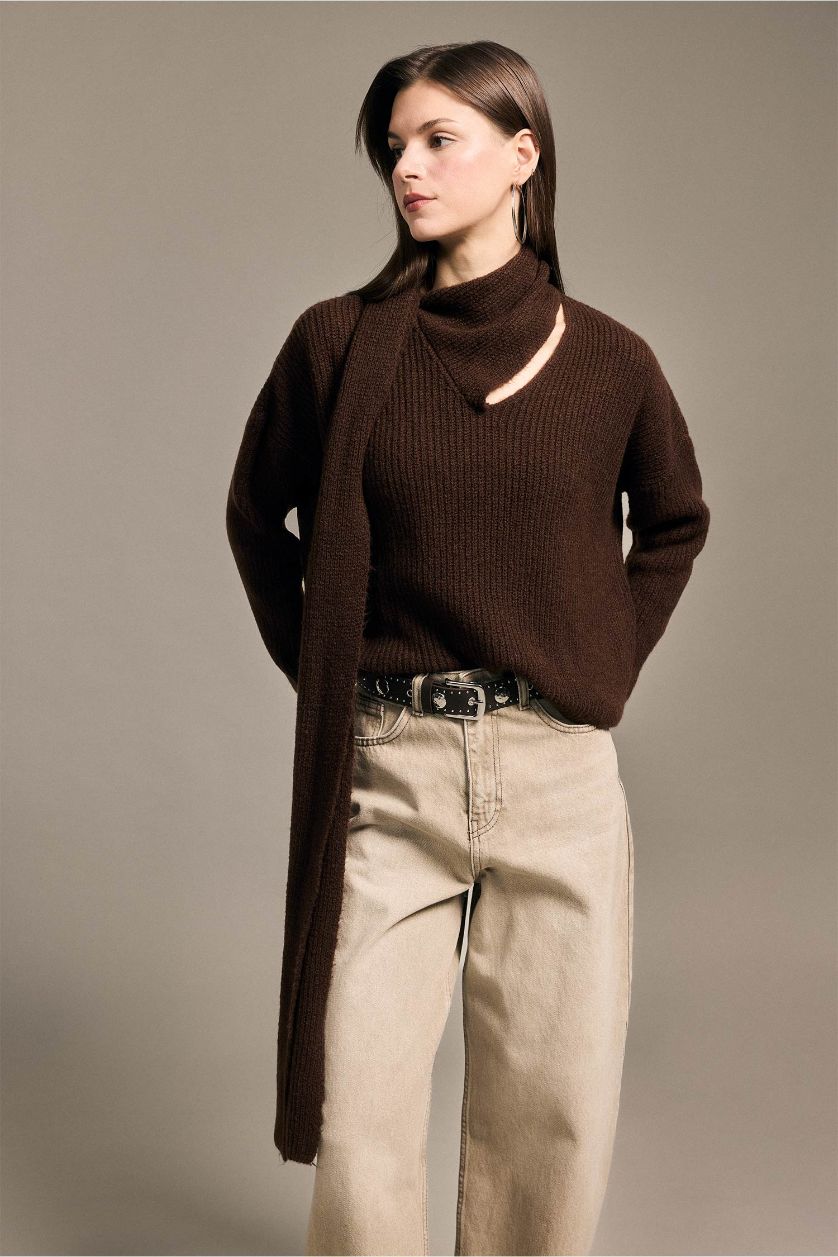 Woman Khaki Pullover