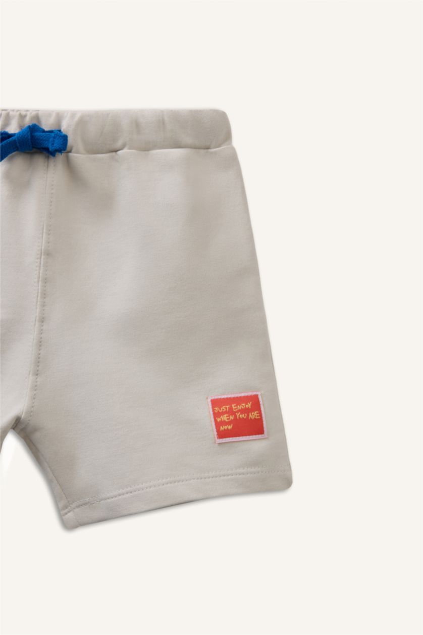 Erkek Bebek Mavi Araç Baskılı 2'li Takım Erkek Bebek