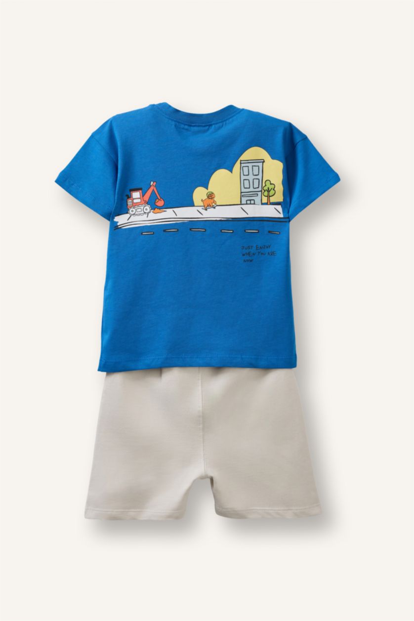 Baby Boy Blue Baby Boy 2 piece Regular Fit T-Shirt Shorts Set