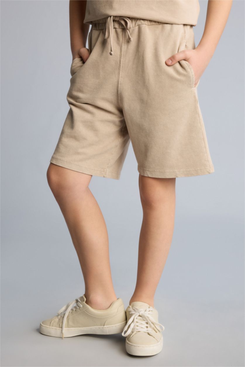 Erkek Çocuk - Genç Erkek Taş Oversıze Şort