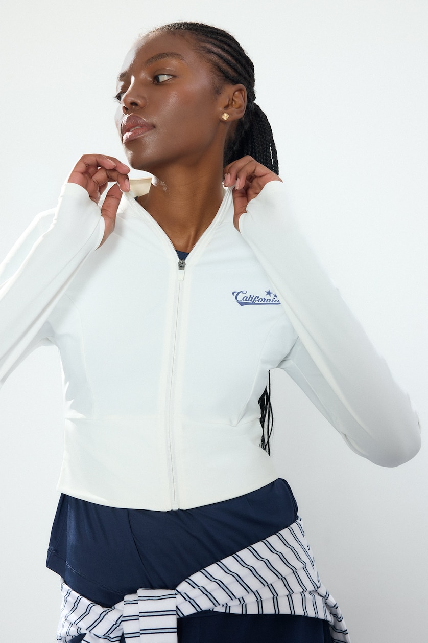 Woman White Slim Fit Cardigan
