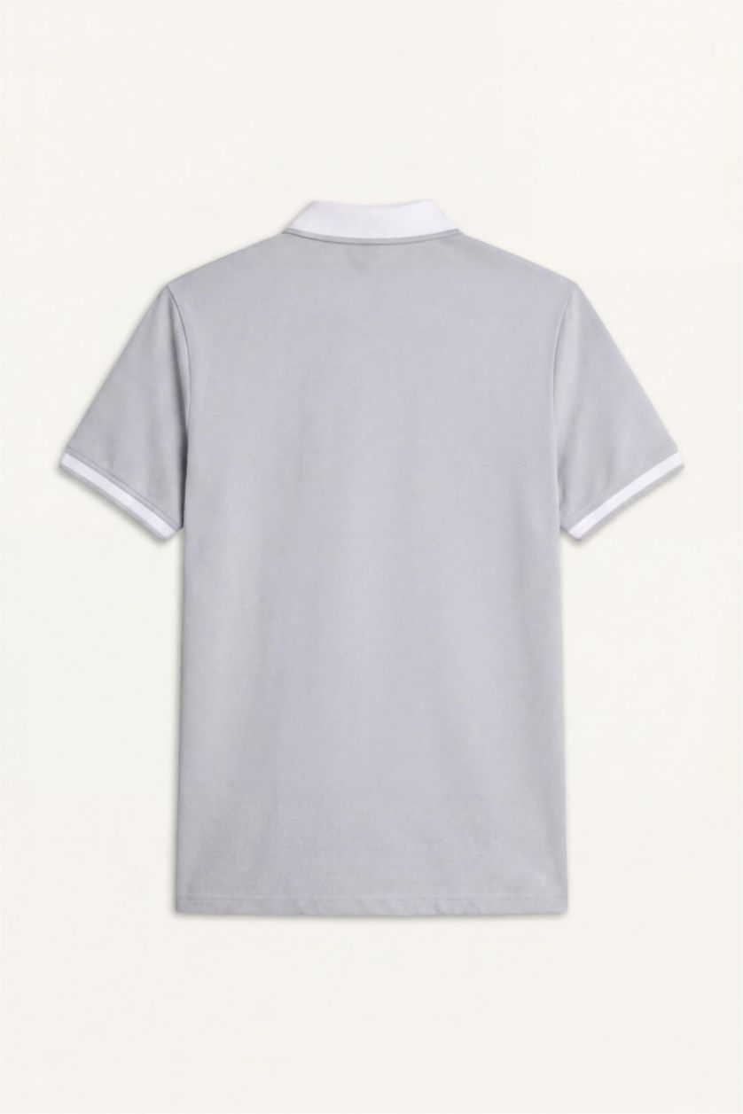 HOMME Gris Polo à manches courtes Coupe régulière