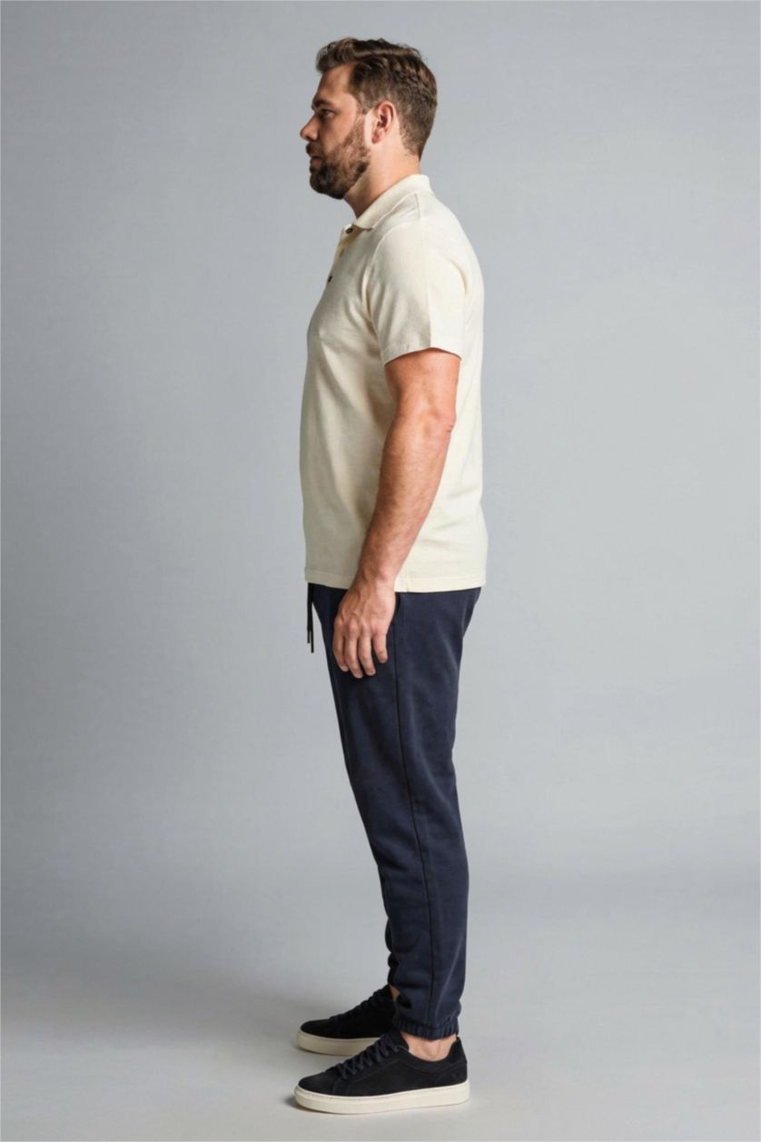 Man Ecru Man Short Sleeve Polo T-Shirt