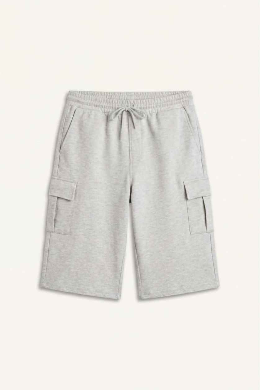 Men Grey Melange Relax Fit Thin Sweatshirt Fabric