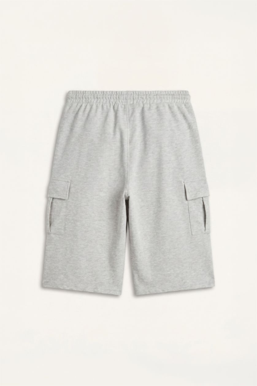 Men Grey Melange Relax Fit Thin Sweatshirt Fabric