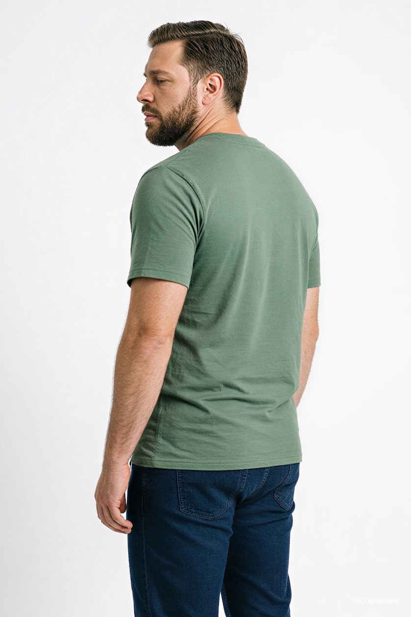 HOMME Bleu T-shirt grande taille 100% coton