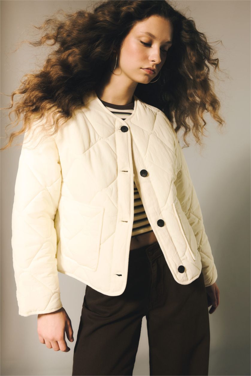 Женщины Бежевый Куртка оверсайз для женщин