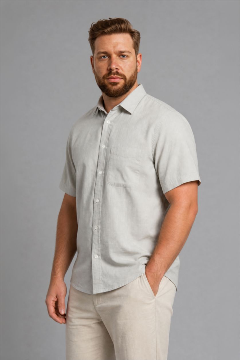 HOMME Bleu Polo en coton grande taille