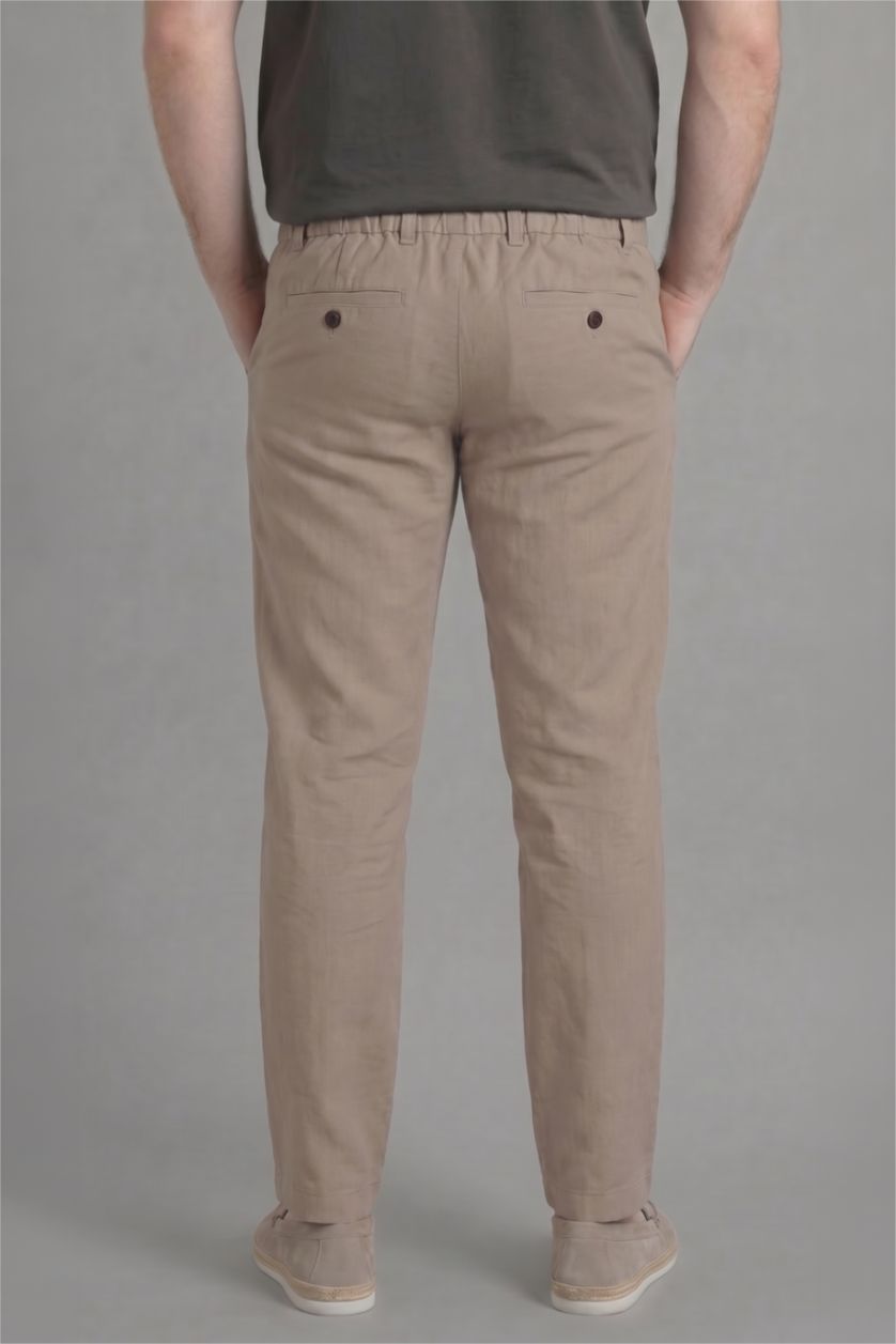 Men Beige Regular Fit Trousers