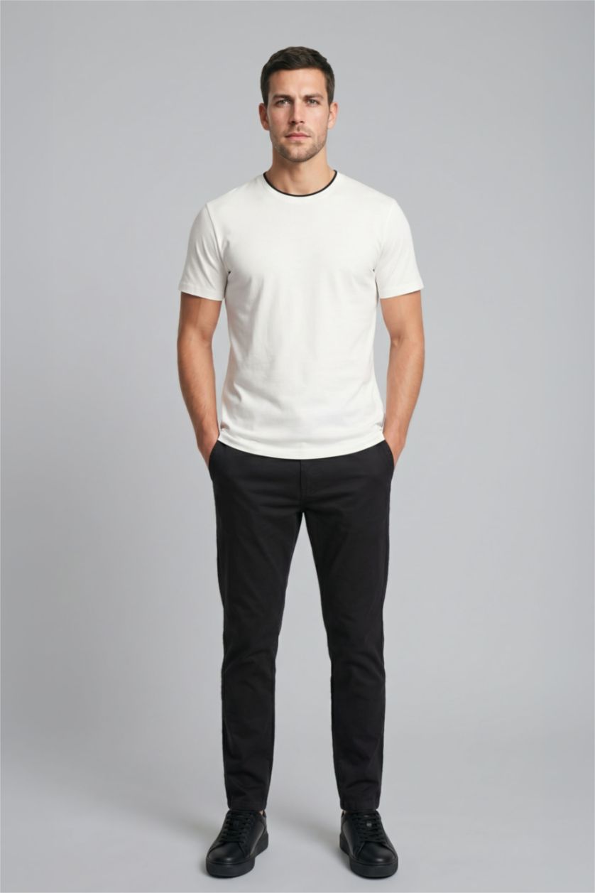 MAN Black Regular Fit Trousers