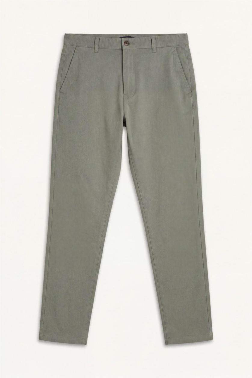 Men Light Khaki Regular Fit Trousers