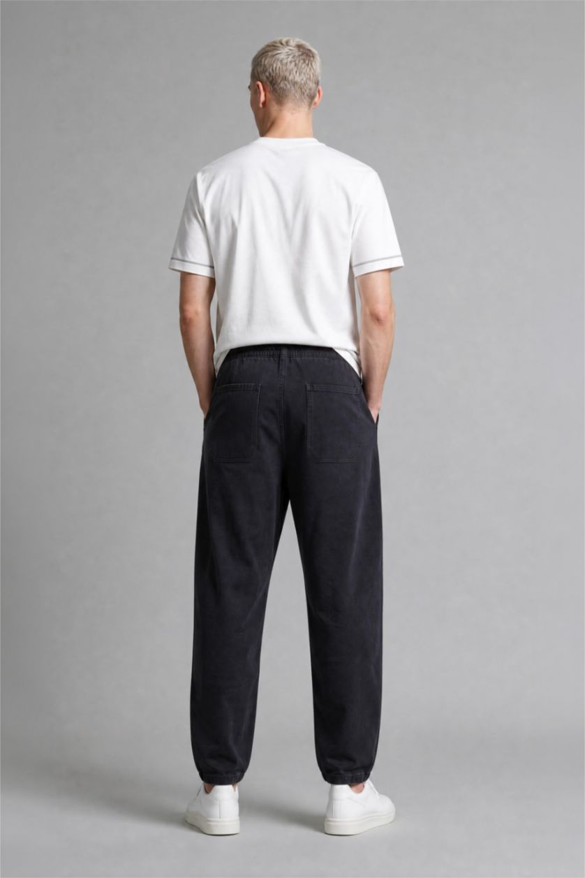 رجال أسود Wide Leg Jeans