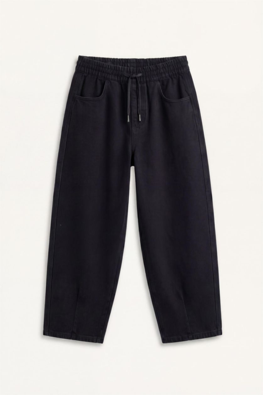 رجال أسود Wide Leg Jeans