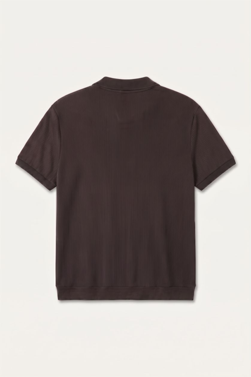 Men Brown Regular Fit Short Sleeve Polo T-Shirt