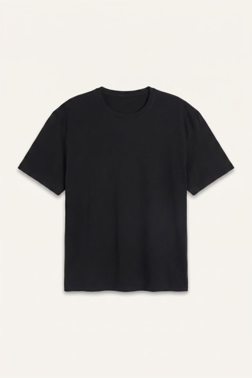 Men Black Regular Fit Short Sleeve T-Shirt