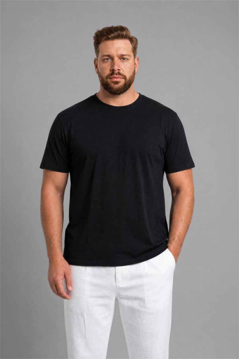 MAN Black Regular Fit Short Sleeve T-Shirt