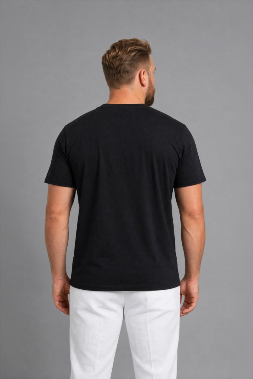 MAN Black Regular Fit Short Sleeve T-Shirt