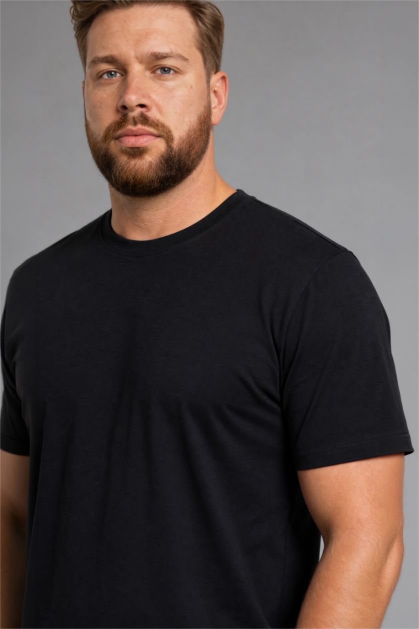 MAN Black Regular Fit Short Sleeve T-Shirt