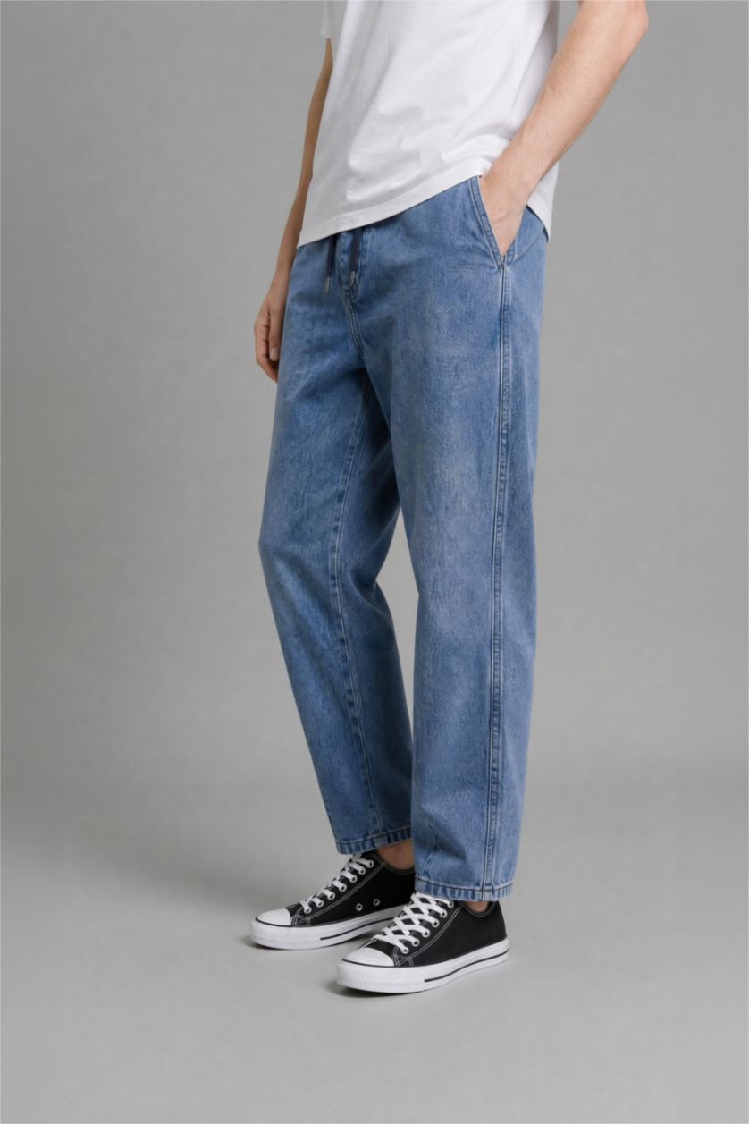 رجال أزرق Wide Leg Jeans