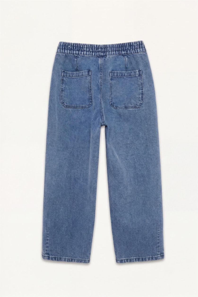 رجال أزرق Wide Leg Jeans