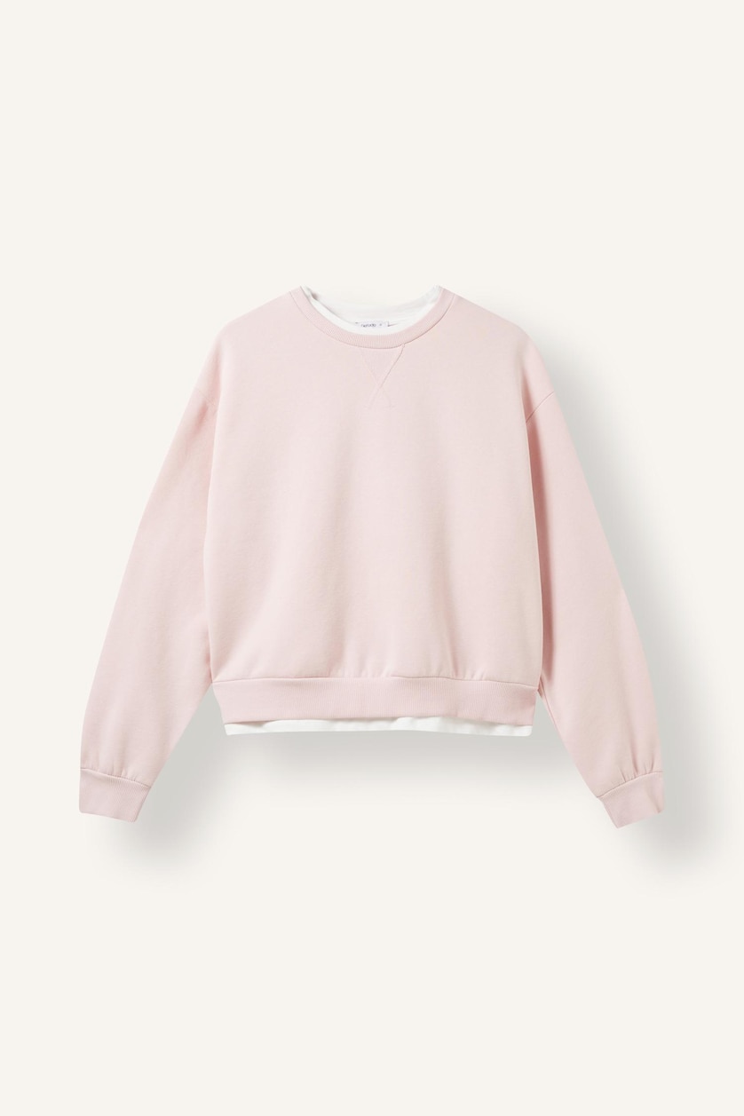 Woman Light Pink Relax Fit Sweatshirt