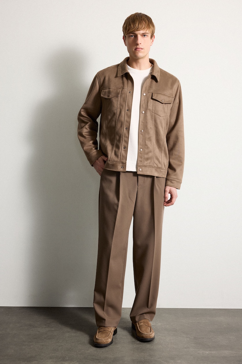 رجال بني Slim Fit Jacket
