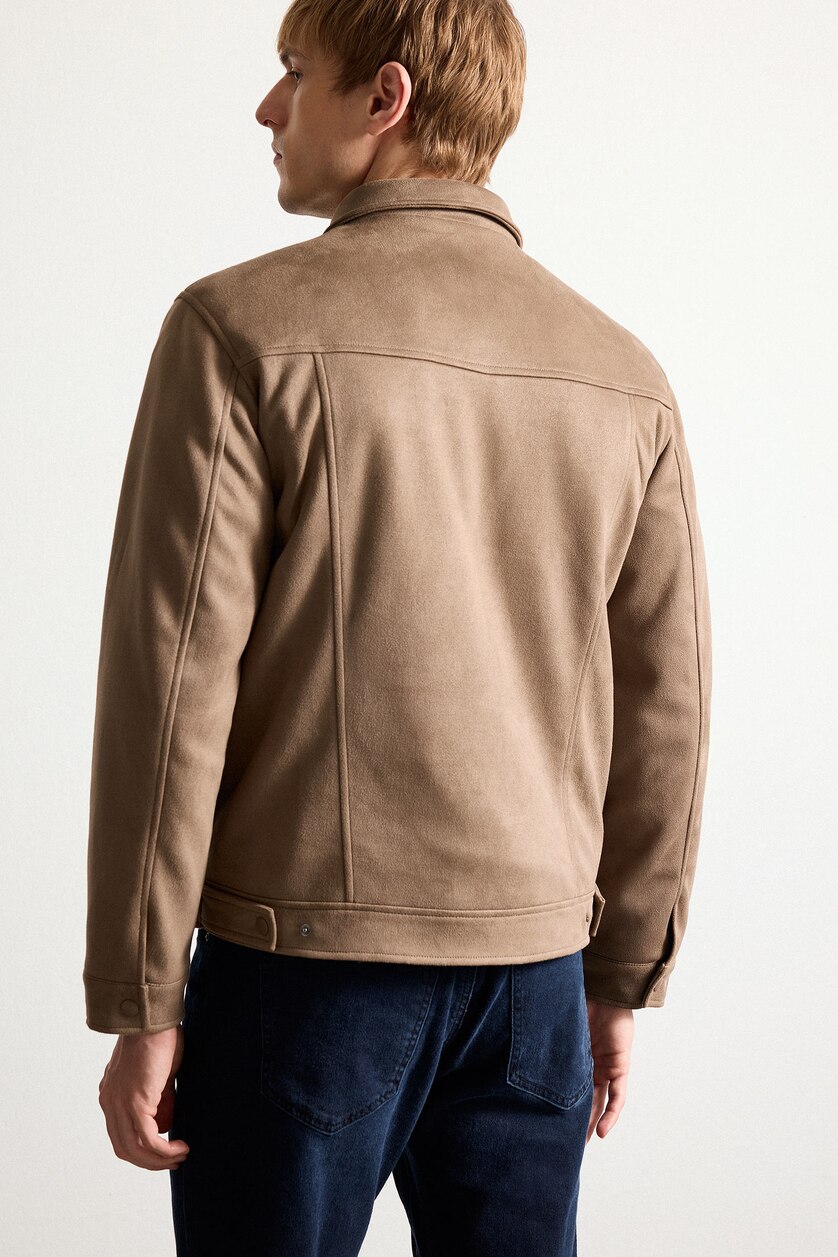 Men Brown Slim Fit Jacket
