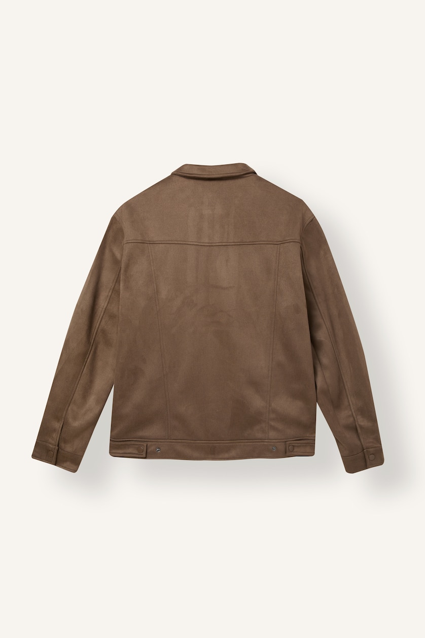 MAN Brown Slim Fit Shirt Collar Jacket