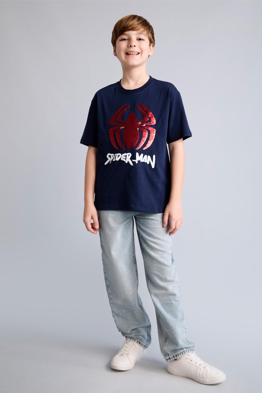 Erkek Çocuk - Genç Erkek Açık Mavi %100 Pamuk Loose Fit Düz Paça Jean Pantolon Erkek Çocuk